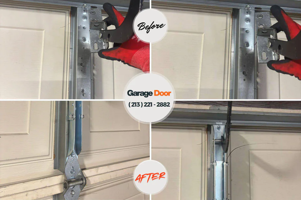 Before and after: garage door repair Parowan, UT